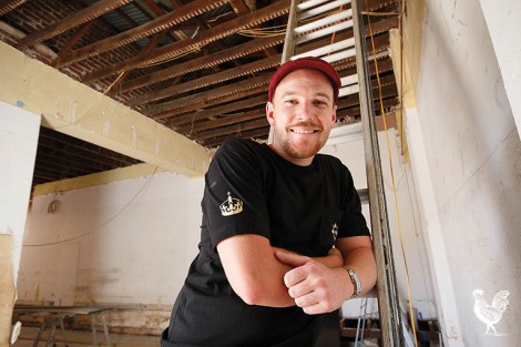 • Steve Lavell outside the proposed site for his small bar, Henry on Eighth. Photo by Matthew Dwyer
