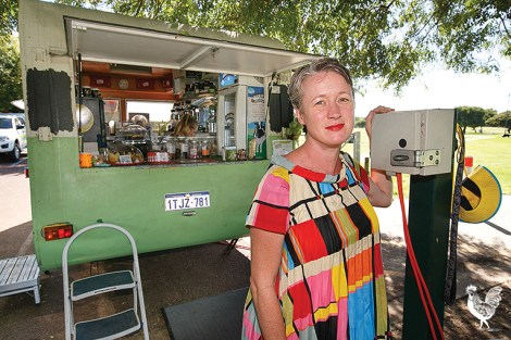 • Cool Breeze Cafe owner Georgia Johnson—losing power means closing up and sacking staff. Photo by Matthew Dwyer
