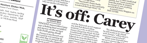 It’s off: Carey