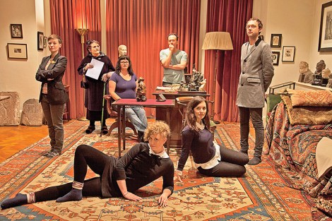 The artists in Freud’s study.