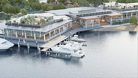 • Plan for Point Fraser entertainment area by McDonald Jones Architects. 