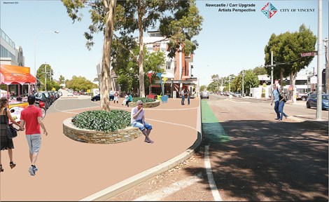 • The artist’s impression of how the Newcastle piazza could look.