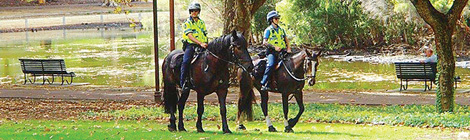 Clip-clop cops in parks