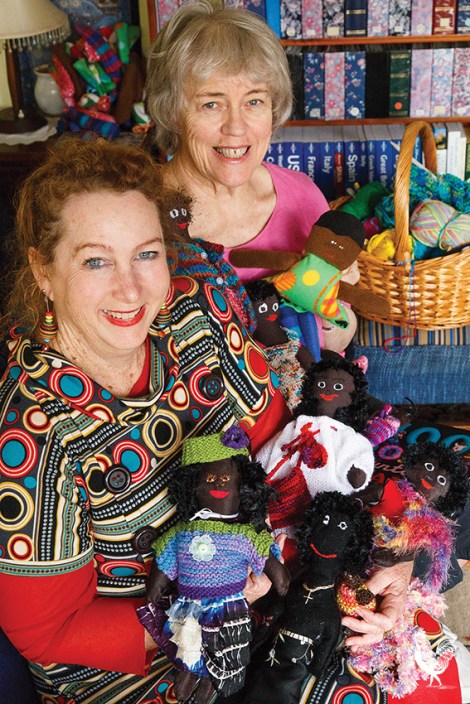• Janine Wells and Margaret Boulger are gearing up to make 70 dolls for Africa. Photo by Matthew Dwyer