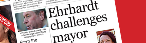 Ehrhardt challenges mayor