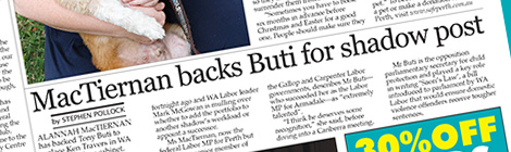 MacTiernan backs Buti for shadow post