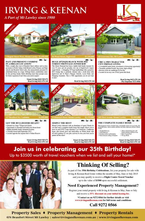 14. Irwing & Keenan 40x7