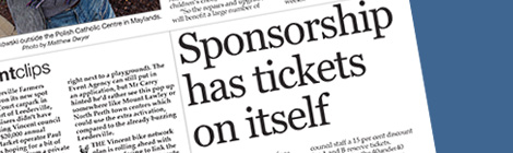 Sponsorship has tickets on&nbsp;itself