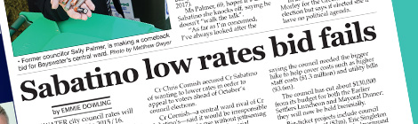 Sabatino low rates bid&nbsp;fails