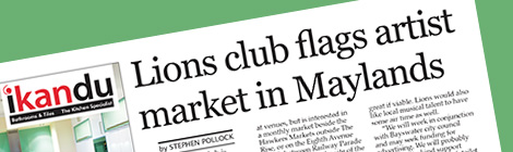 Lions club flags artist market in&nbsp;Maylands