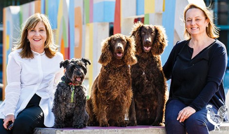 • Pam Herron with Jeffrey Edelgeist and Danielle Van Kampen with George and Mildred. Photo by Matthew Dwyer