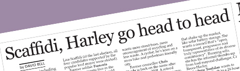 Scaffidi, Harley go head to head