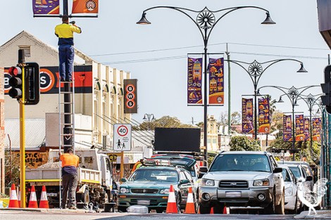 • CCTV cameras being installed on Eighth Avenue. Photos by Matthew Dwyer