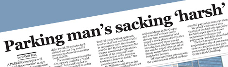 Parking man’s sacking ‘harsh’
