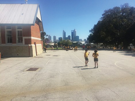 • Dust, sun and cement: Highgate primary school kids need a better playspace.