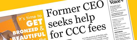 Former CEO seeks help for CCC fees