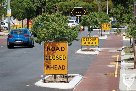 • Scarborough Beach Rd bike lane: Criticisms of underuse have not deterred Vincent council from extending the concept to Bulwer St. Photo by Matthew Dwyer