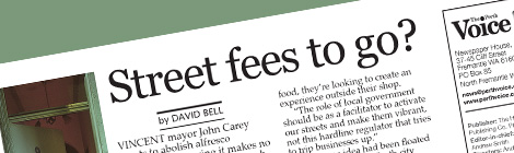 Street fees to&nbsp;go?