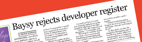 Baysy rejects developer&nbsp;register