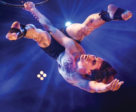 • Bret Pfister cavorts in the air for La Soiree. Photo supplied | Kim Haurgaard