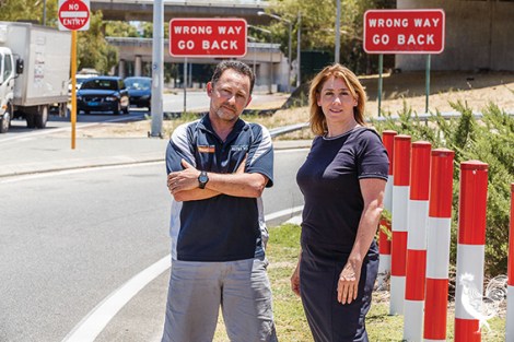 • Farinosi & Sons Mitre 10 owner Paul Farinosi and state Labor MP Rita Saffioti. Photo by Matthew Dwyer by EMMIE DOWLING