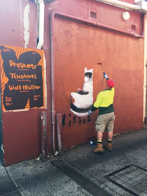 • The Shafto Lane artwork by Anthony Lister — gone now.