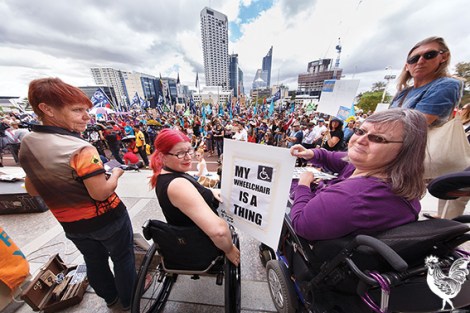 • Rayna Lamb and Samantha Connor with their “things”. Photos  by  Matthew  Dwyer