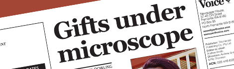 Gifts under microscope