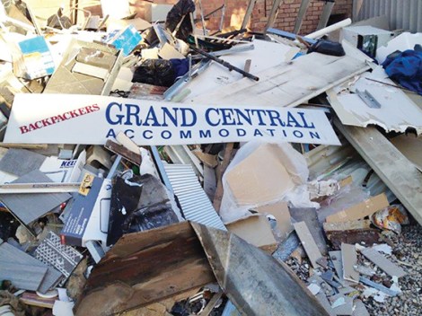• This garbage came from the Grand Central Backpackers in Perth and was dumped on a Vincent Street block. 