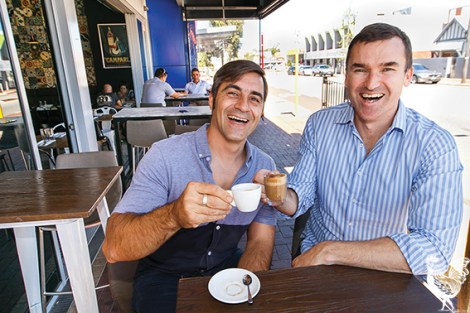 • Vincent mayor John Carey wants to make it easier for traders like Nino La Verghetta to trade on the footpath. Photo by Matthew Dwyer