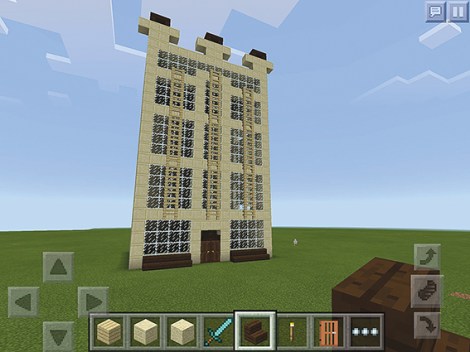 • Alex’s rendition of Viking House and (above) the actual William Street building.