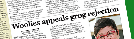 Woolies appeals grog rejection