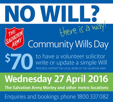923 Salvation army Morley Wills Day 10x3