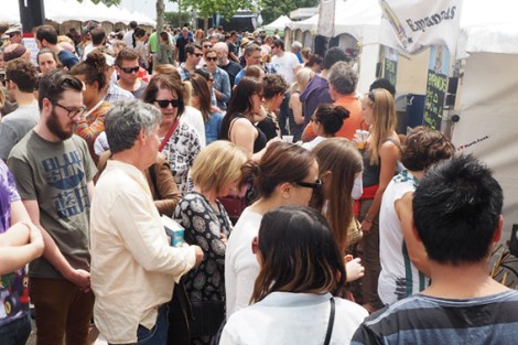 • Crowds at last year’s Angove Street festival.