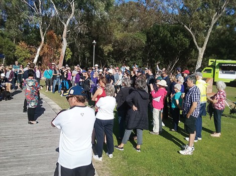 • More than 80 Maylands locals turn out to discuss the poor health of local lakes. Photos supplied | Roger Tomlins