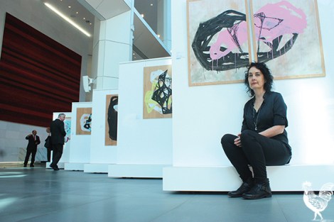 • Sioux Tempestt and her work Interrelation. Photo by Steve Grant