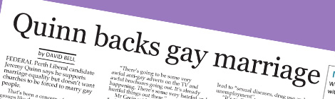 Quinn backs gay&nbsp;marriage