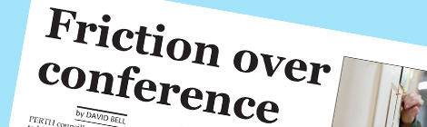 Friction over conference 