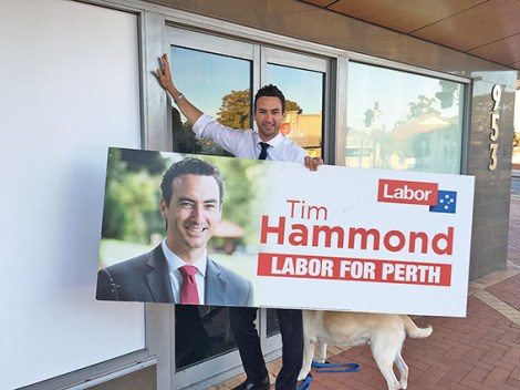 • Tim Hammond moves into his new office, which just happens to be the one vacated by former Perth MP Alannah MacTiernan. Photo supplied