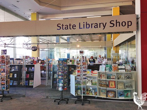 • The state library shop seems to have got a new life now the new museum is going up next doors.