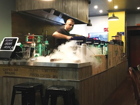 • Ahmed Tolba whipping up some ice cream magic. Photo supplied