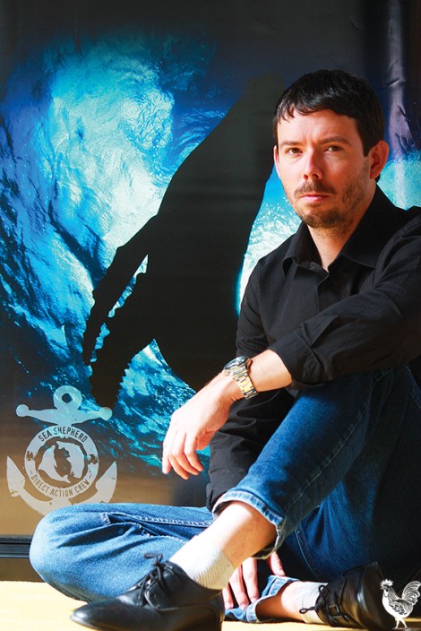 • Sea Shepherd’s ship operations director Peter Hammarstedt at the launch of Operation Nemesis. Photo by Steve Grant