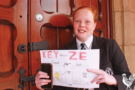 • Budding inventor Rosie Cake and her plans for Key-ze. 