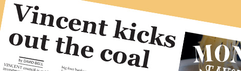 Vincent kicks out the coal