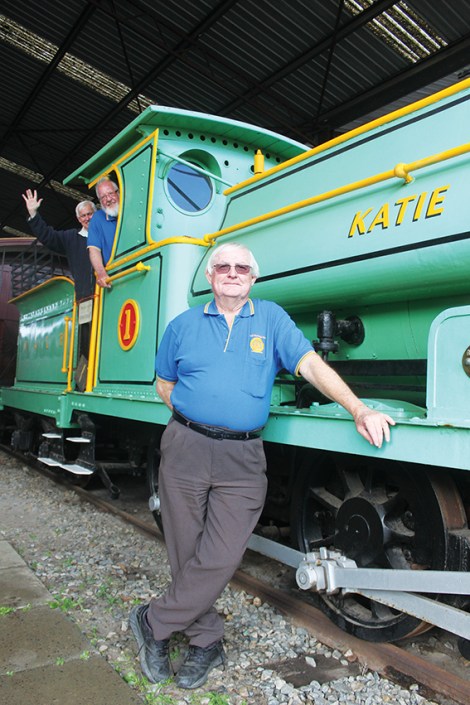 Pictured here, Rail Heritage WA vice president Peter Hopper, treasurer Norm Chapple, and archives officer Graham Watson aboard ‘Katie’ - which ran between Fremantle and Guildford from 1881.