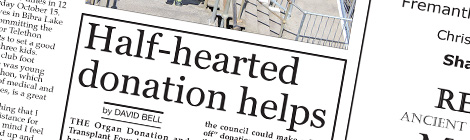 Half-hearted donation helps