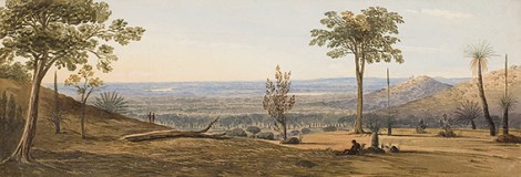 • Frederick Garling’s View Across the Coastal Plain 1827, State Art Collection.