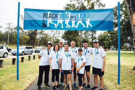 The ‘Black Dog on a Lead’  committee at last year’s walk.