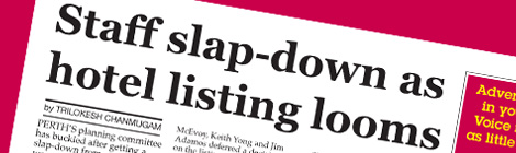 Staff slap-down as hotel listing looms
