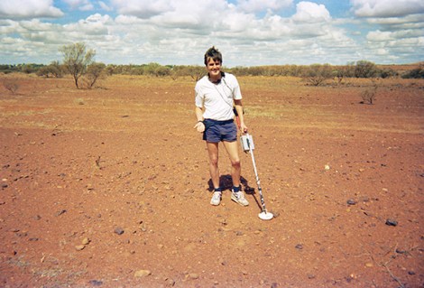 Gold prospector Jim Richards at the peak of his gold fever.